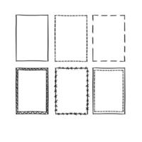 handgetekende doodle frame collectie vector
