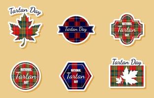 tartan dag sticker vector