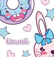 Leuke Kawaii Cartoons vector