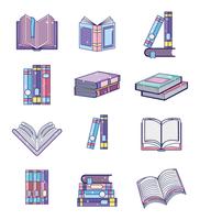 Set magische boeken vector