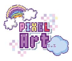 pixel kunst concept vector