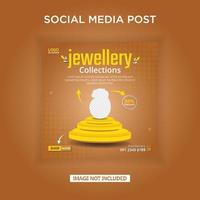 sieraden social media banner en post vector