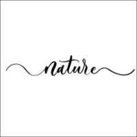 natuur hand belettering eco label sticker. vector