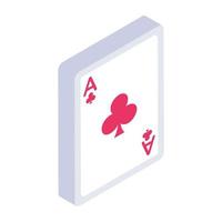icoon van poker gaming, bewerkbare vector