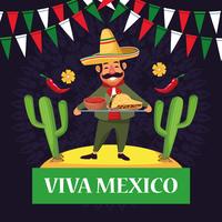 Viva Mexico-tekenfilms vector