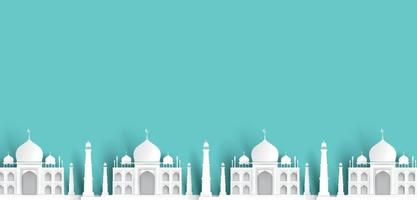 lege moskee tekstachtergrond, modern elegant islamitisch ontwerp vector