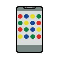 nieuwe realistische mobiele smartphone moderne stijl. vector smartphone met ui-pictogrammen. geïsoleerd op een witte achtergrond.