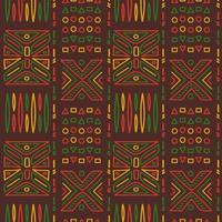 naadloos afrikaans pan-kleurenpatroon vector