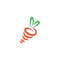 wortel pictogram logo platte ontwerpsjabloon vector