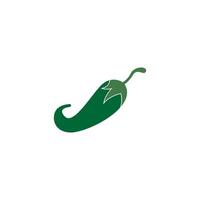 Spaanse peper, rode peper pictogram logo ontwerp illustratie vector