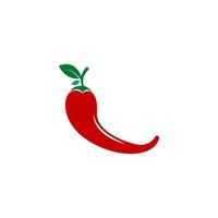 Spaanse peper, rode peper pictogram logo ontwerp illustratie vector