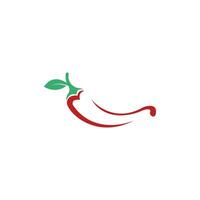 Spaanse peper, rode peper pictogram logo ontwerp illustratie vector