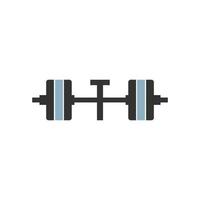 letter t met barbell pictogram fitness ontwerpsjabloon vector