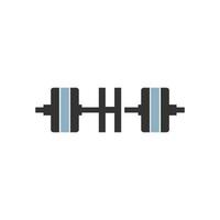 letter h met barbell pictogram fitness ontwerpsjabloon vector