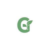 letter g pictogram blad ontwerpsjabloon concept vector