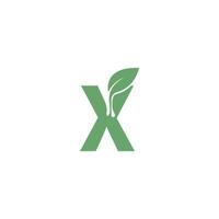 letter x pictogram blad ontwerpsjabloon concept vector