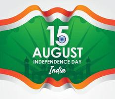 15 augustus onafhankelijkheidsdag van india ontwerp illustratie vector