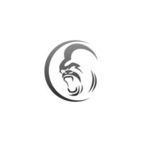 gorilla logo ontwerp vector pictogrammalplaatje