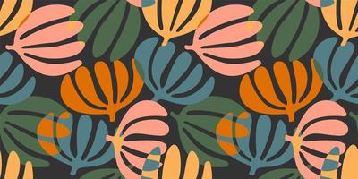 eenvoudig naadloos patroon met abstracte bladeren. modern design voor papier, omslag, stof, interieur en andere vector