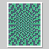 muur kunst. afbeelding van pixelpatroon illusie voor wanddecoratie. geschikt voor wanddecoratie in de woonkamer. vector illustratie