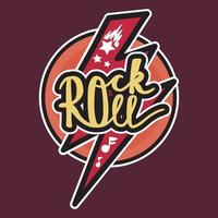 rock and roll belettering vector