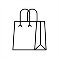 vector van een papieren zak, boodschappentas icoon