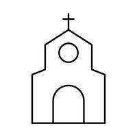 kerkgebouw pictogram vector