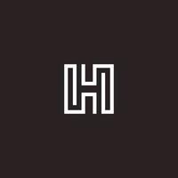 letter h lijn logo. vectorontwerp. vector