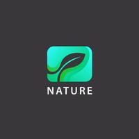 natuur groen creatief blad logo vector