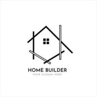 huisbouwer bedrijfslogo ontwerp vector