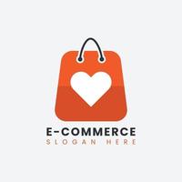 creatief modern abstract e-commerce logo-ontwerp, kleurrijke gradiënt online boodschappentas logo-ontwerpsjabloon vector