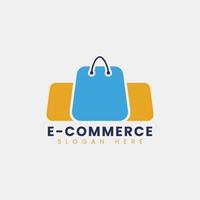 creatief modern abstract e-commerce logo-ontwerp, kleurrijke gradiënt online boodschappentas logo-ontwerpsjabloon vector