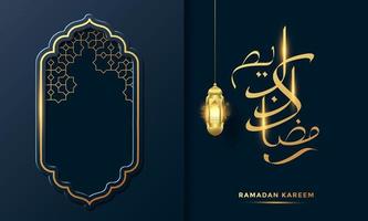 ramadan kareem arabische kalligrafie achtergrond vectorillustratie vector