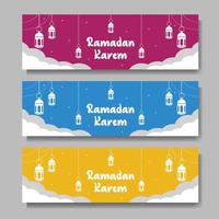 ramadan kareem banner islamitische achtergrond vectorillustratie vector