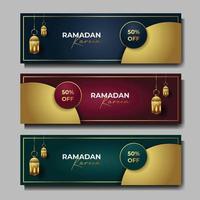 ramadan kareem banner islamitische achtergrond vectorillustratie vector