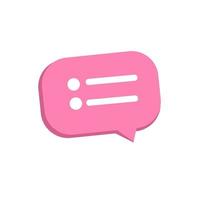 3d pictogrammen van de toespraakbel. realistische 3d chat, talk, messenger, communicatie, dialoog bubble icoon. vector illustratie vierkant, cirkel en rechthoek chatbox. banner, sticker, tag, badgesjabloon.