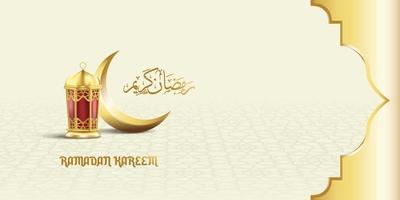 ramadan kareem groet bannerontwerp voor social media post en website. vector