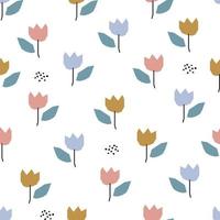 baby naadloze patroon bloemen achtergrond handgetekende cartoon stijl gebruikt voor print, behang, kleding ontwerpen, textiel vector