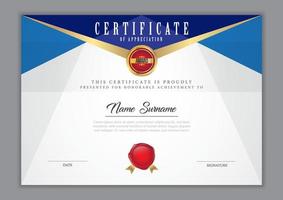 certificaatsjabloon moderne stijl vector