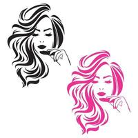 schoonheidssalon haar logo vector