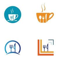 vork en lepel restaurant logo vector sjabloon