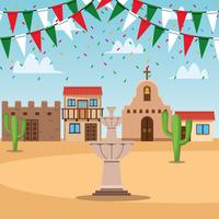 Mexicaanse stadslandschap vector