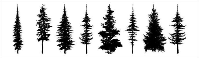 bomen silhouetten vector