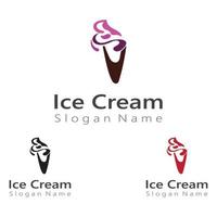 ijsje logo ontwerp vector kunst creatieve sjabloon