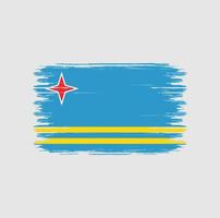 aruba vlag borstel. nationale vlag vector