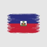 Haïti vlag borstel. nationale vlag vector