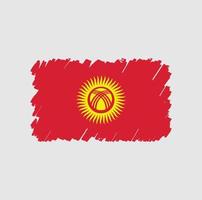 Kirgizische vlagborstel vector