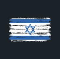 Israëlische vlag penseelstreken. nationale vlag vector