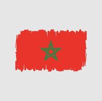 Marokko vlag penseelstreken. nationale vlag vector