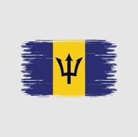 vlagborstel van barbados. nationale vlag vector